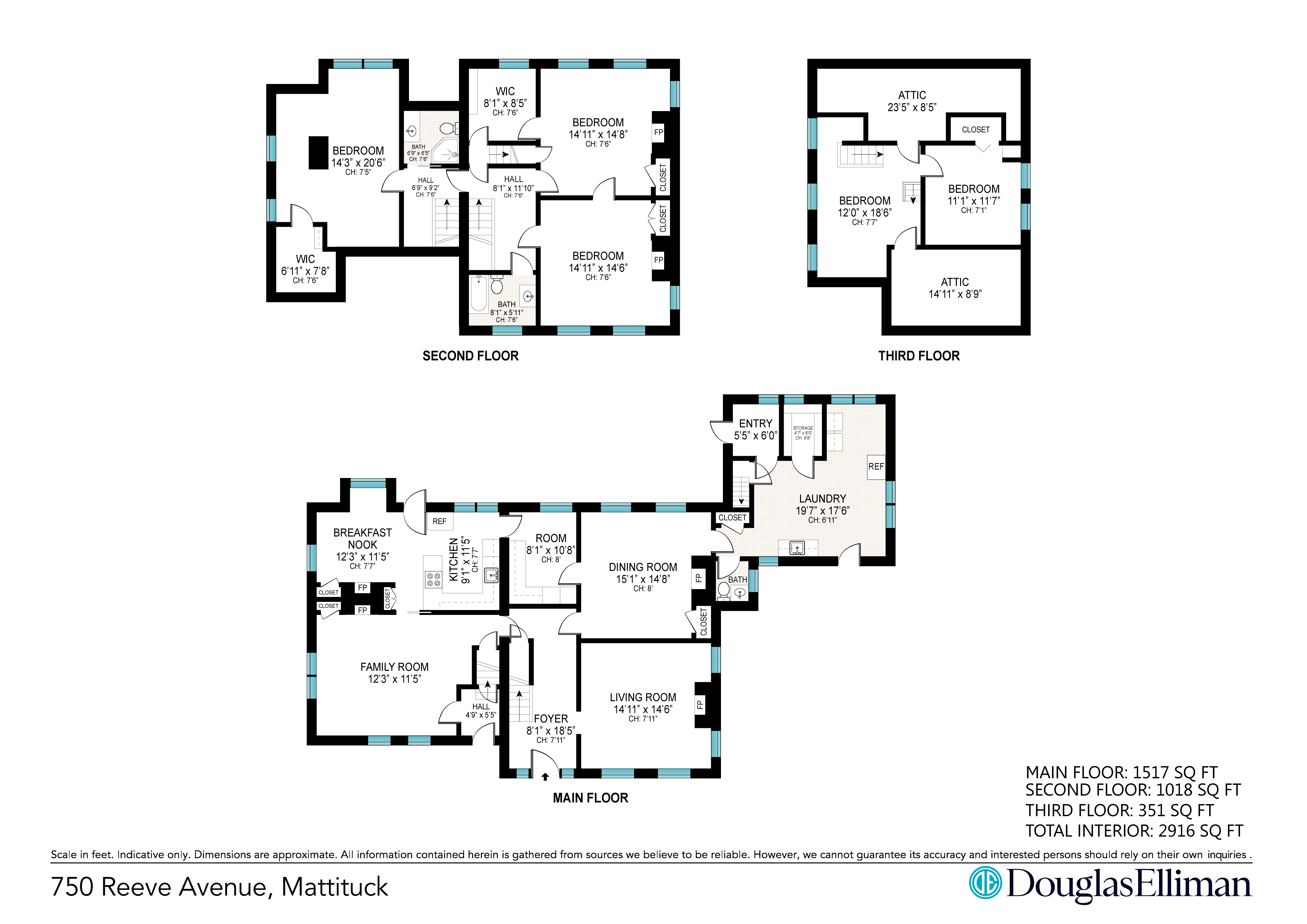 All floors combined floor plan overview