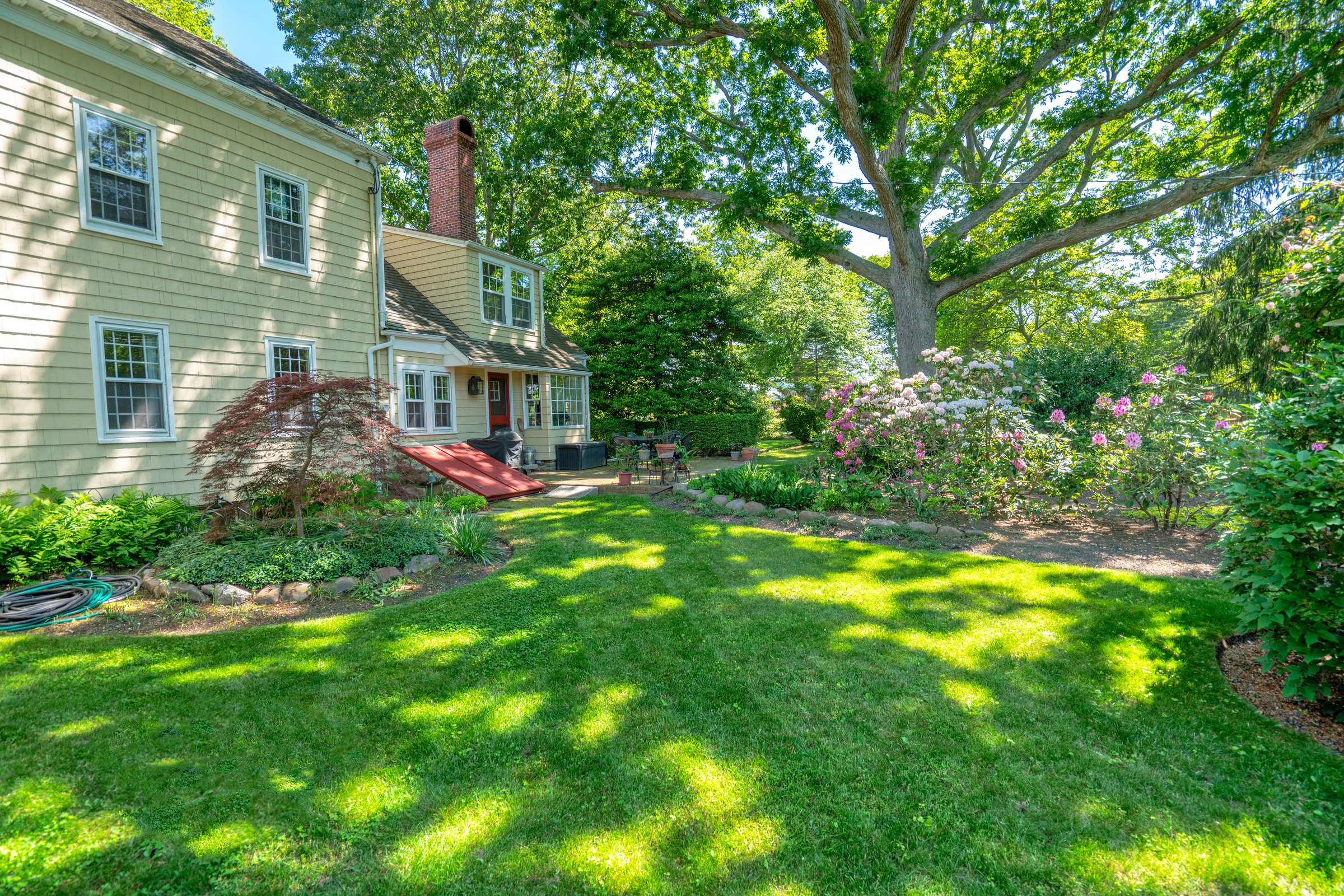 Front facade at sunset