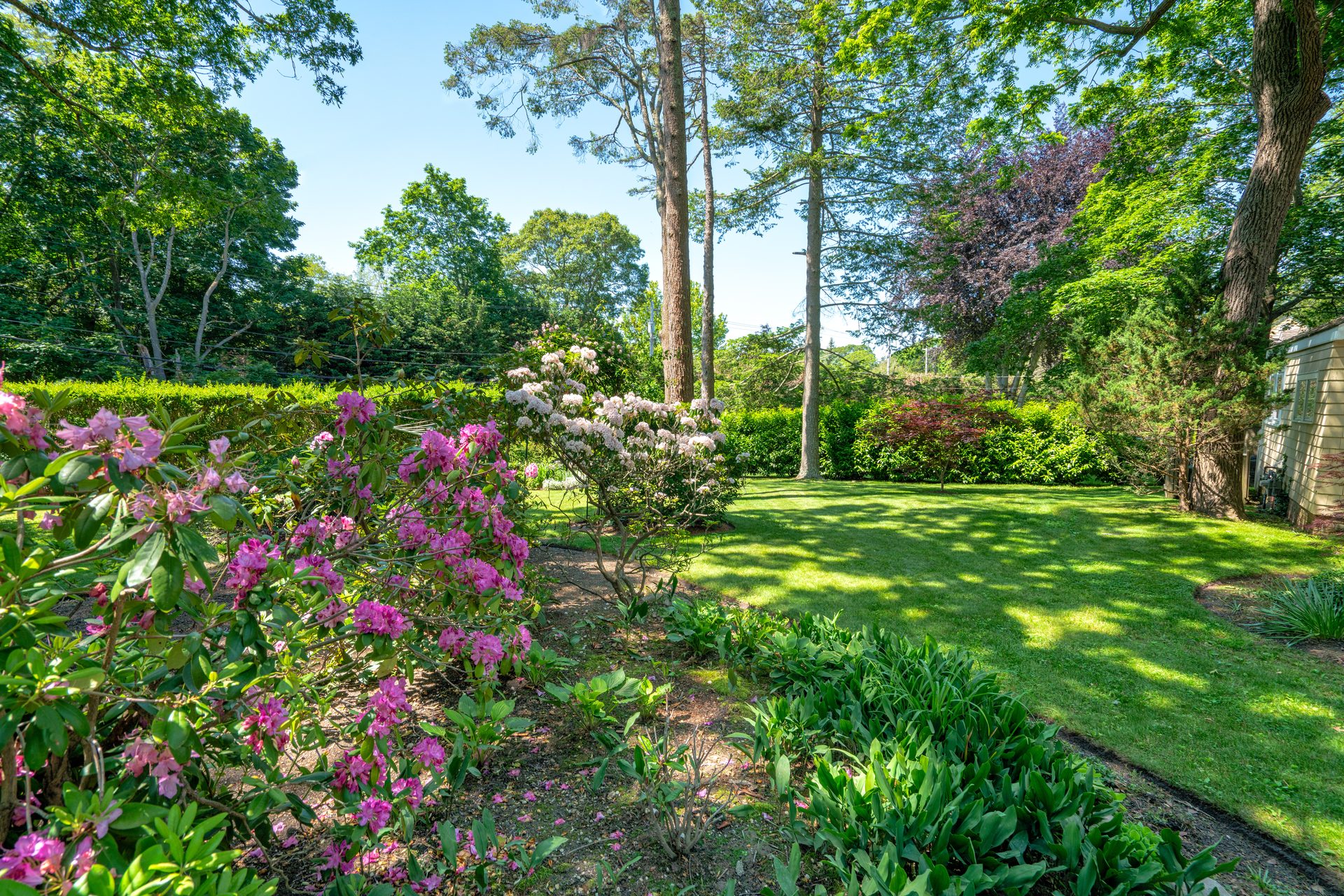Rear elevation showing the kitchen ell