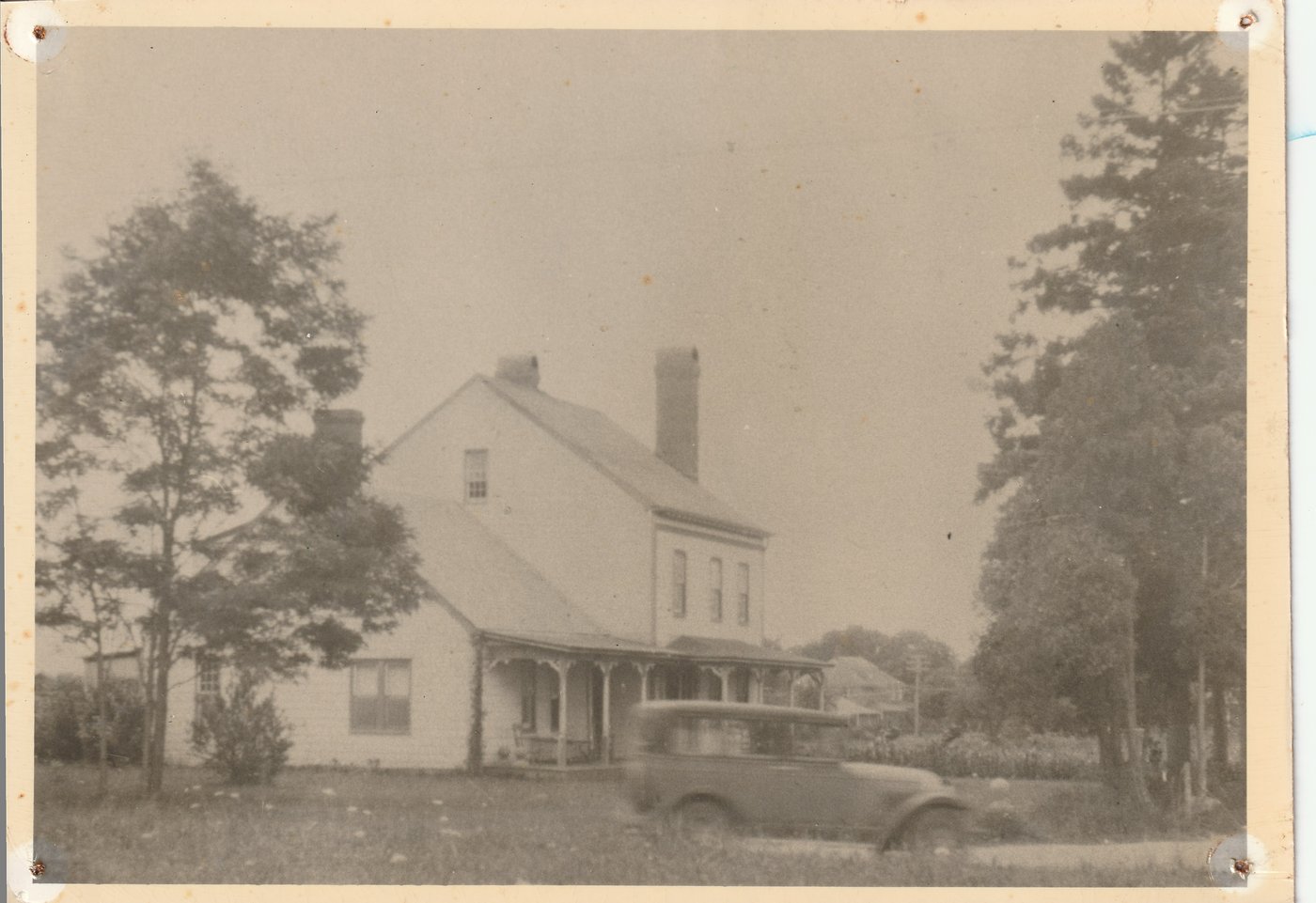 The homestead with vintage car, c.1930s